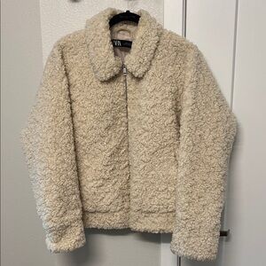 Women's Zara Cream Teddy Jacket